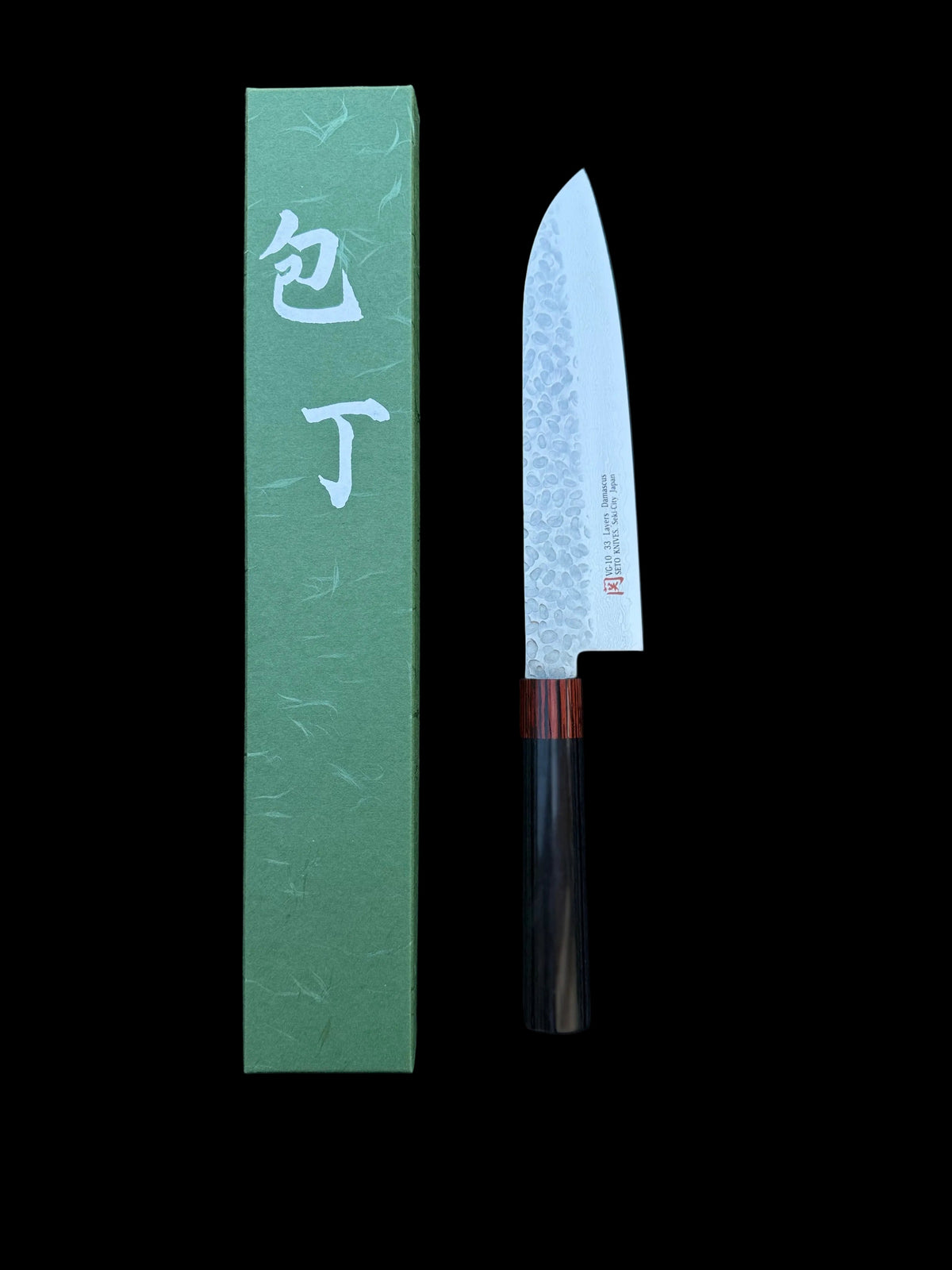 Iseya Santoku 180 mm – VG10 damašková ocel, 33 vrstev