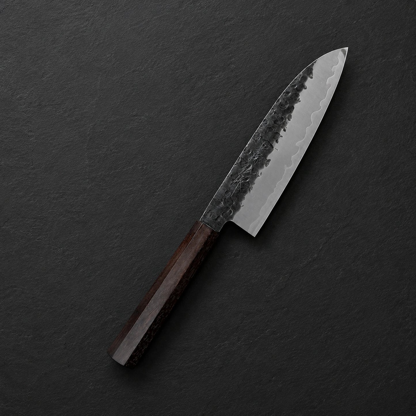 Yoshihiro Santoku 185mm AUS-8A Tsuchime Kurouchi