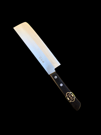 Genki Kiyokane Nakiri 165mm Shirogami No. 2 DP Warikomi Nerezová ocel