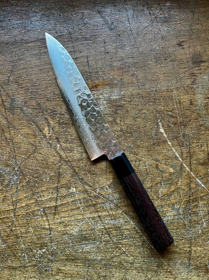 FujiKan 180mm Damascus 45-Layer 10A Stainless Steel Tsuchime