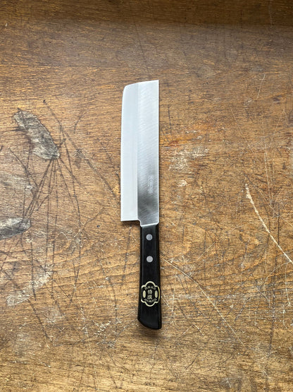 Genki Kiyokane Nakiri 165mm Shirogami No. 2 DP Warikomi Nerezová ocel