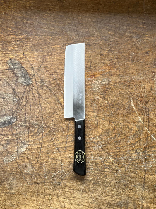 Genki Kiyokane Nakiri 165mm Shirogami No. 2 DP Warikomi Nerezová ocel