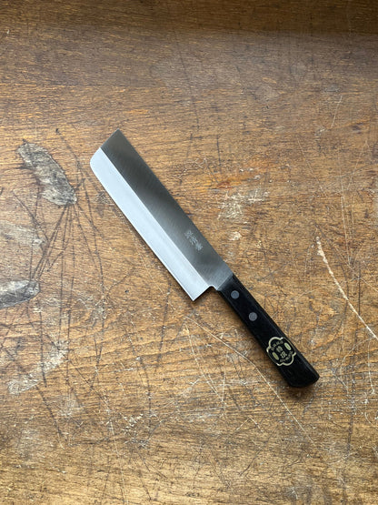 Genki Kiyokane Nakiri 165mm Shirogami No. 2 DP Warikomi Nerezová ocel