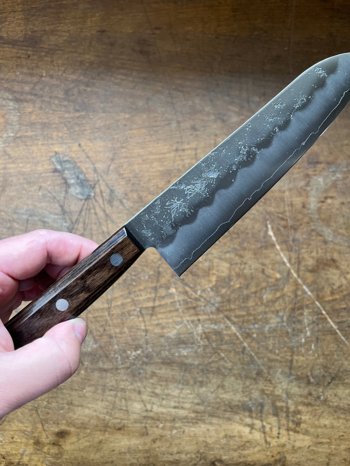 Hokiyama Santoku Gin-san 180mm Nashiji