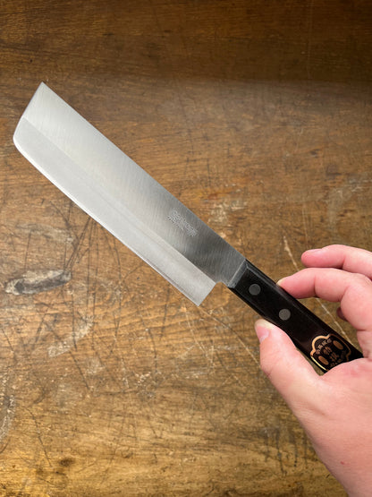 Genki Kiyokane Nakiri 165mm Shirogami No. 2 DP Warikomi Nerezová ocel