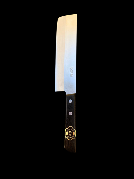 Genki Kiyokane Nakiri 165mm Shirogami No. 2 DP Warikomi Nerezová ocel