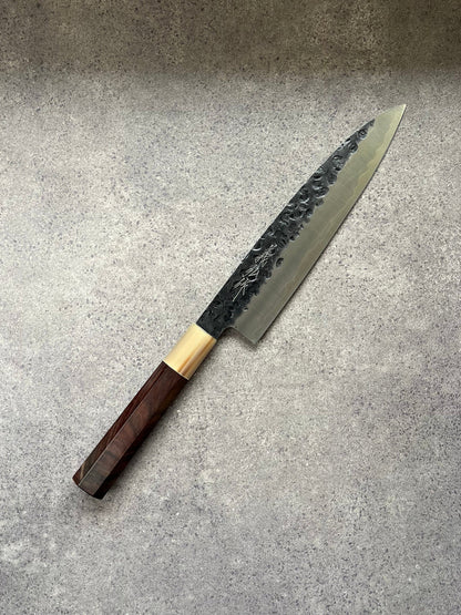 Yoshihiro Gyuto 215mm AUS-8A Tsuchime Kurouchi