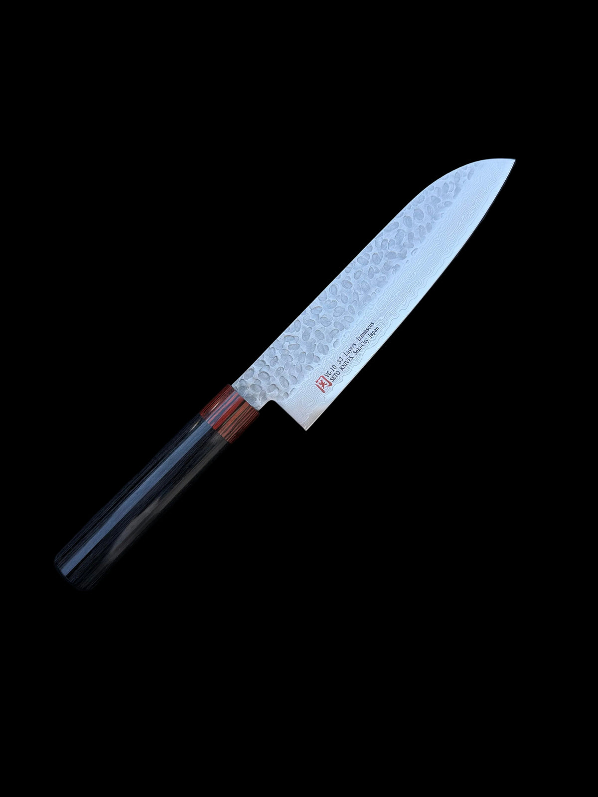 Iseya Santoku 180 mm – VG10 damašková ocel, 33 vrstev