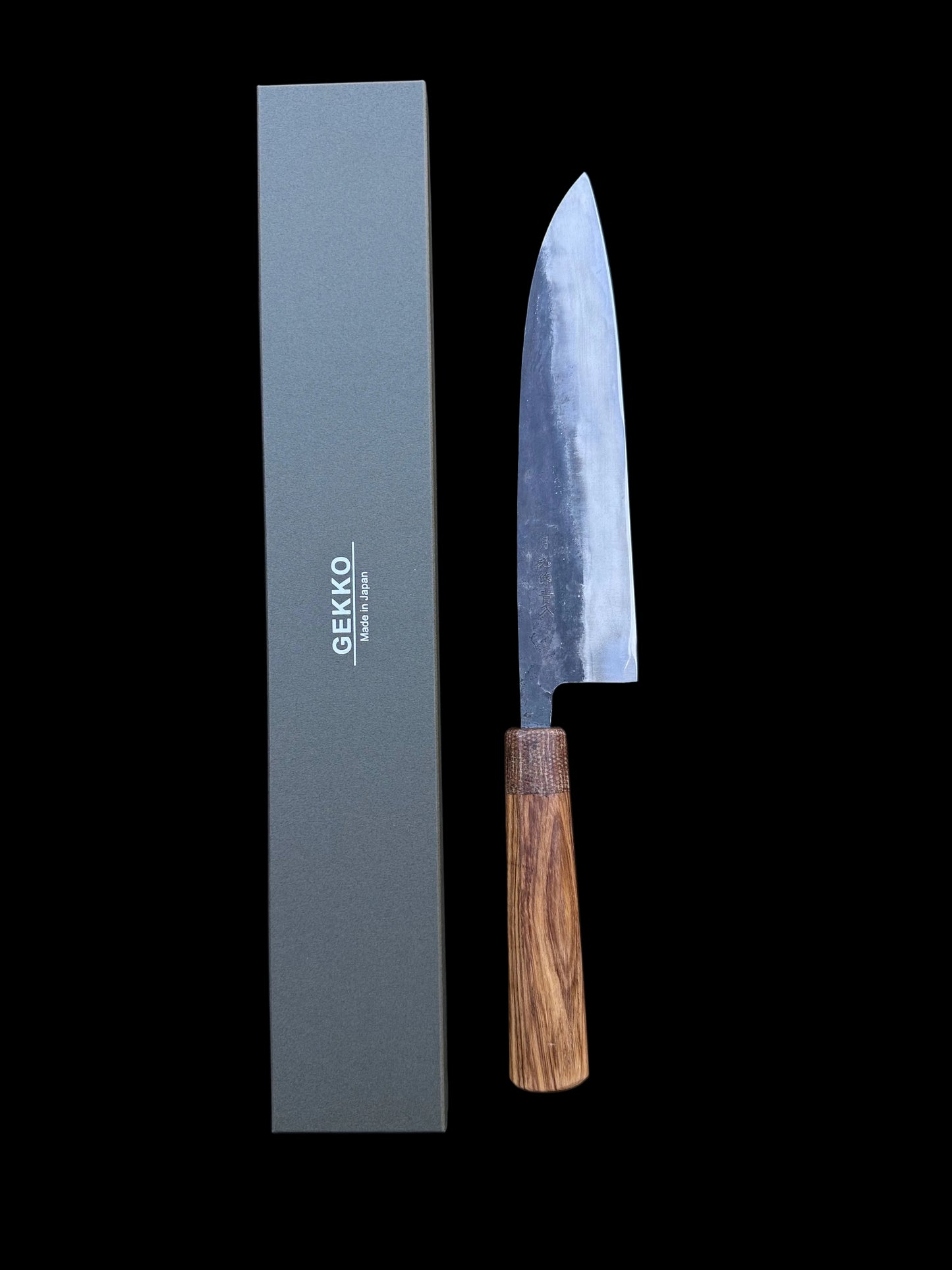 Gekko Gyuto 210mm Carbon Steel Aogami no. 2 Kurouchi