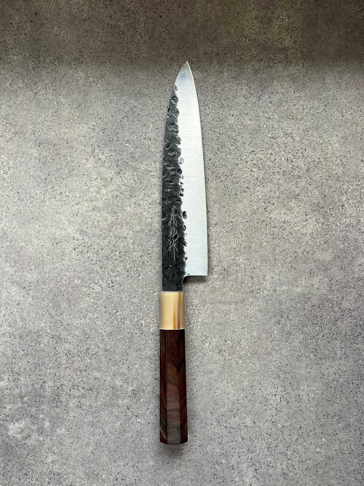 Yoshihiro Gyuto 215mm AUS-8A Tsuchime Kurouchi