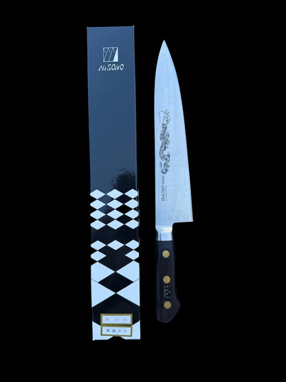 Misono Gyuto 240mm Uhlíková ocel Gravírování draka