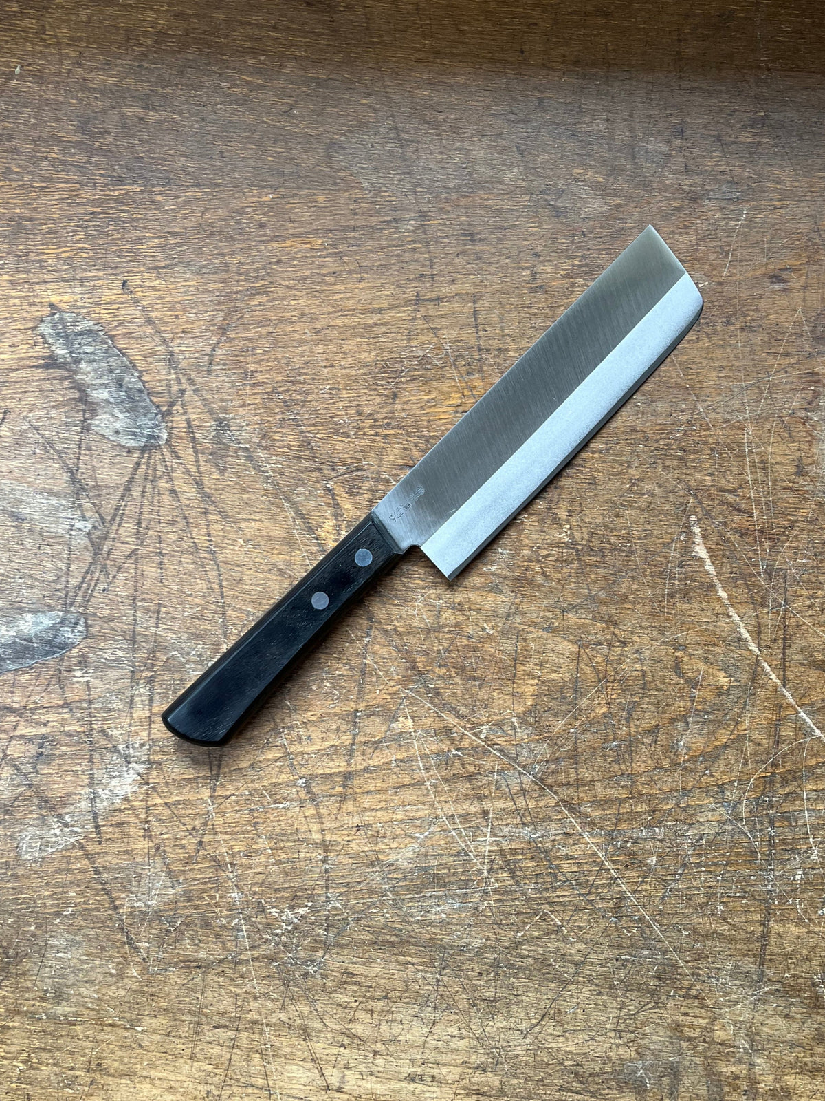 Genki Kiyokane Nakiri 165mm Shirogami No. 2 DP Warikomi Nerezová ocel