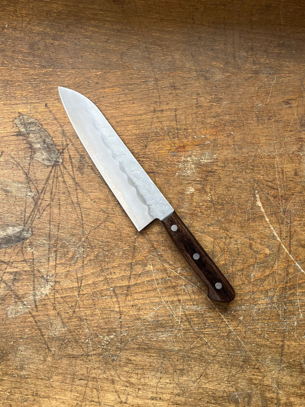 Hokiyama Santoku Gin-san 180mm Nashiji