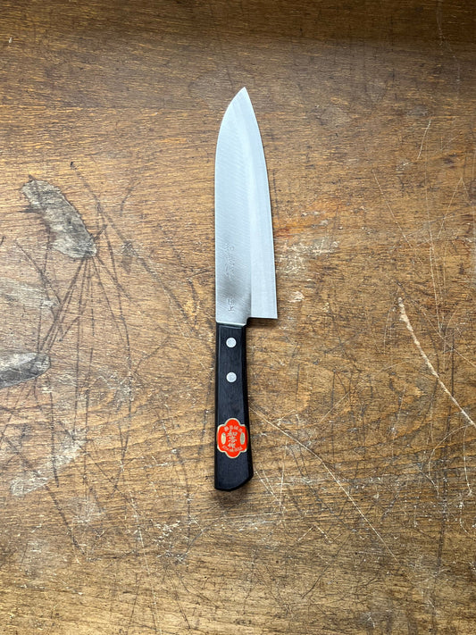 Kazutada Santoku 170 mm Shirogami No. San Mai