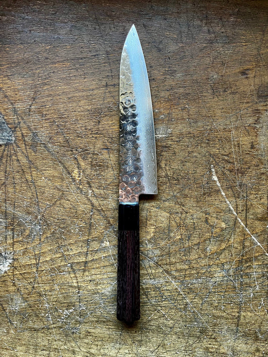 FujiKan 180mm Damascus 45-Layer 10A Stainless Steel Tsuchime