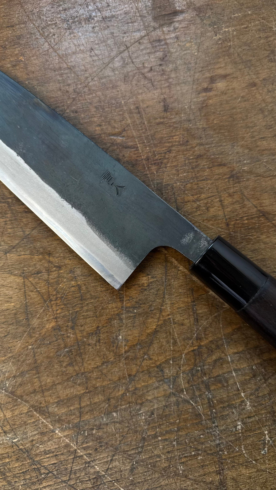 Gekko Santoku 180mm Aogami no. 1 Kurouchi