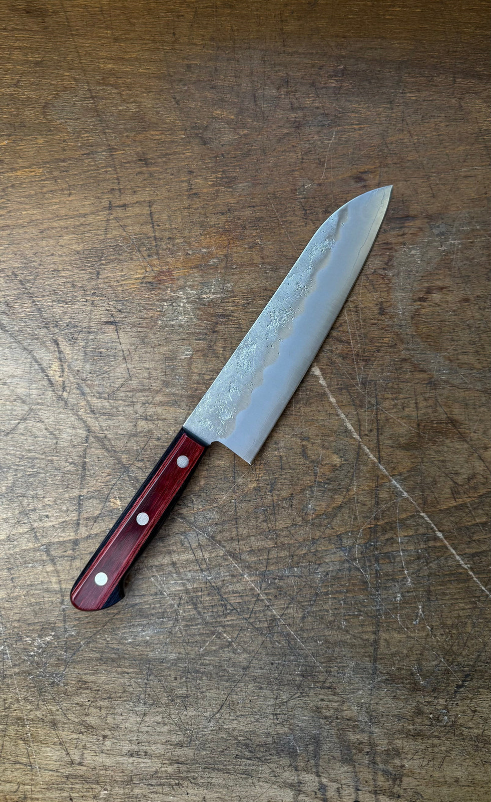 Hokiyama Santoku Gin-san 180mm Nashiji