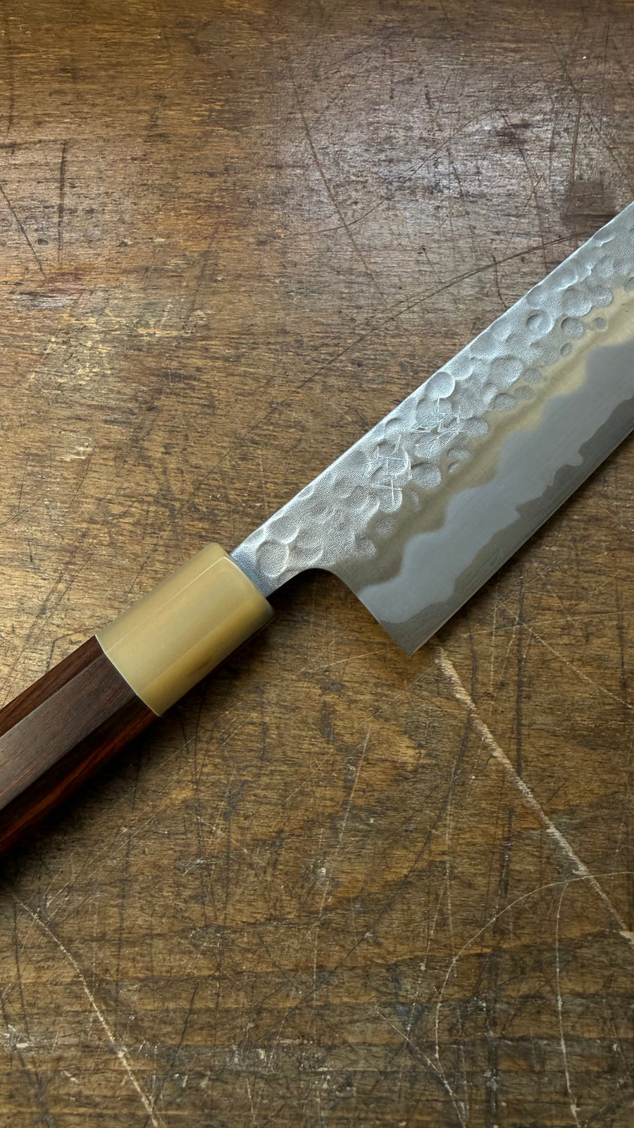 Sukematsu Kiritsuke Gyuto 210mm Shirogami no.2 Tsuchime