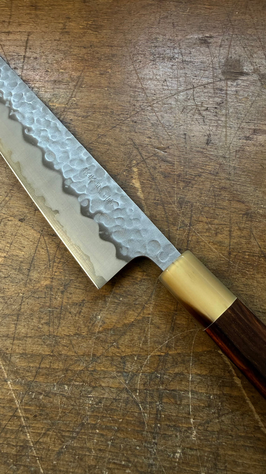 Sukematsu Kiritsuke Gyuto 210mm Shirogami no.2 Tsuchime