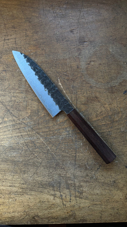 Yoshihiro Santoku 185mm AUS-8A Tsuchime Kurouchi