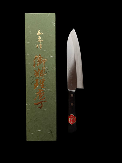 Kazutada Santoku 170 mm Shirogami No. 2 & nerezová ocel