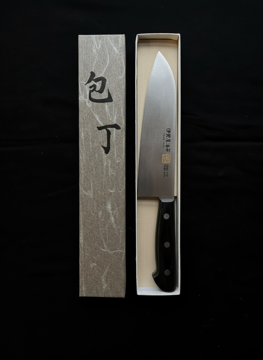 Iseya Jihei Santoku 180 mm 8A Molybden-chrom nerezová ocel