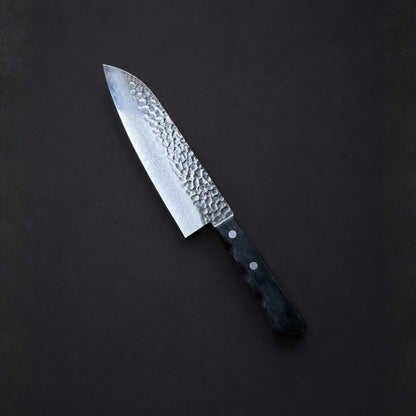 Tosa Tsuboya Santoku 180mm Damascus Tsuchime
