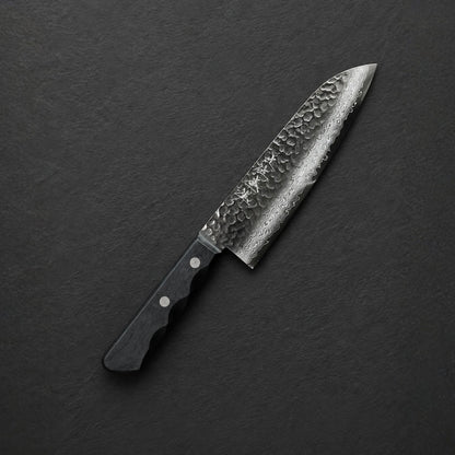 Tosa Tsuboya Santoku 180mm Damascus Tsuchime