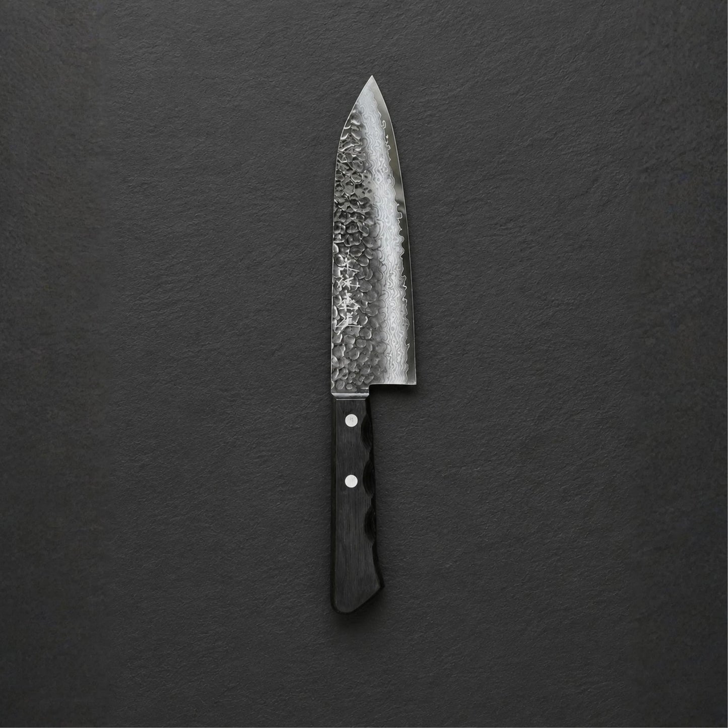Tosa Tsuboya Santoku 180mm Damascus Tsuchime