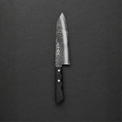 Tosa Tsuboya Santoku 180mm Damascus Tsuchime