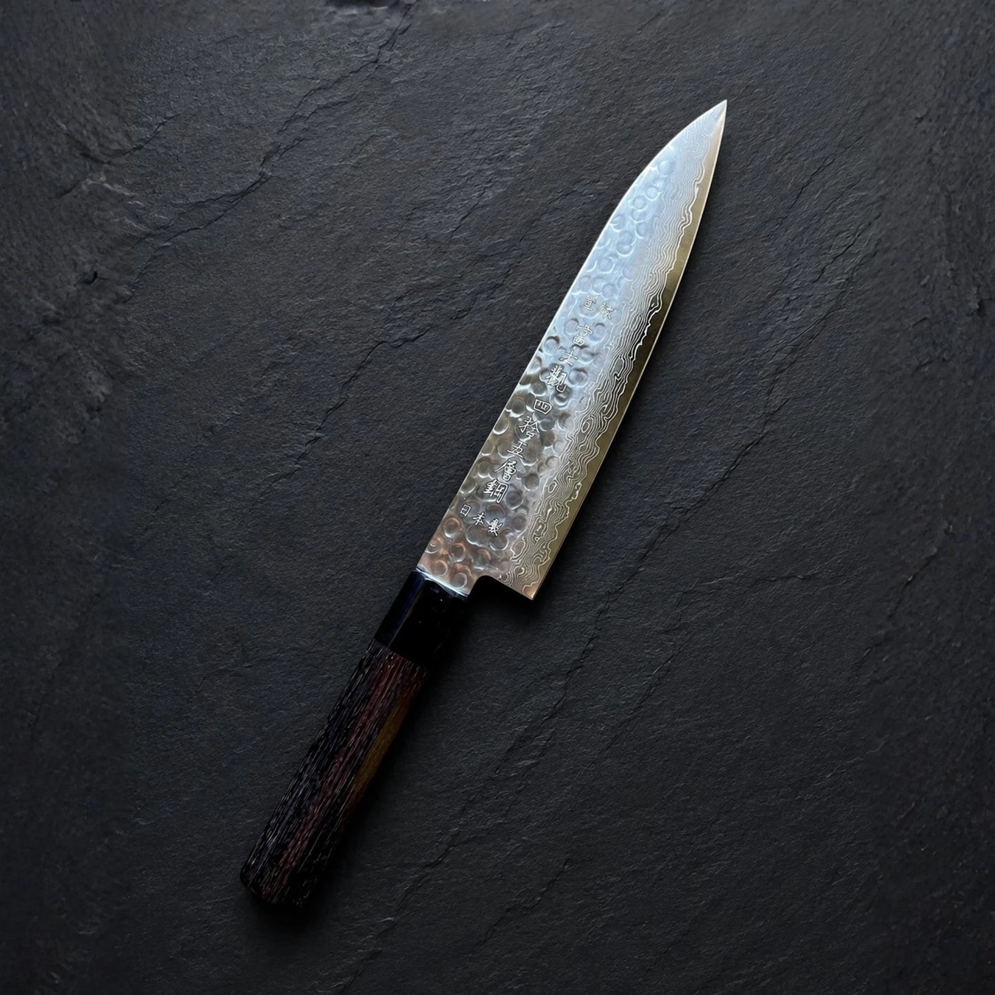 FujiKan 180mm Damascus 45-Layer 10A Stainless Steel Tsuchime