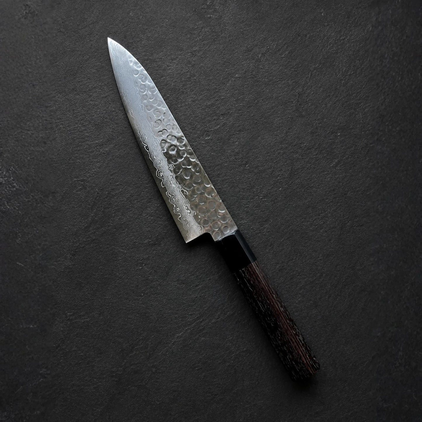 FujiKan 180mm Damascus 45-Layer 10A Stainless Steel Tsuchime