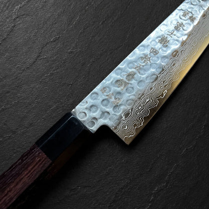FujiKan 180mm Damascus 45-Layer 10A Stainless Steel Tsuchime