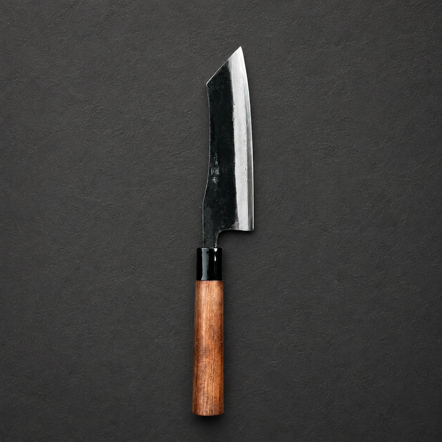 Tosa Tsukasa Kiritsuke Santoku 165mm Aogami Nr. 2 Suminagashi Damast Kurouchi