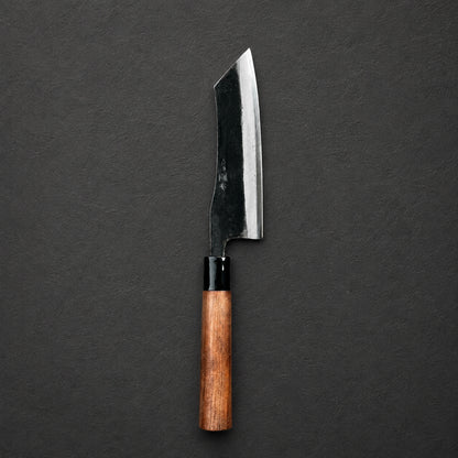 Tosa Tsukasa Kiritsuke Santoku 165mm Aogami Nr. 2 Suminagashi Damast Kurouchi