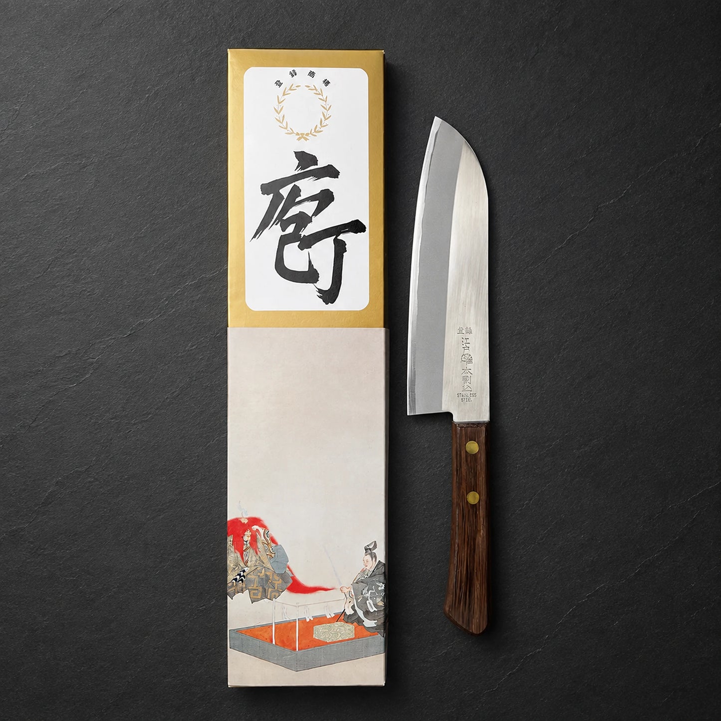 Echizen Fukui Santoku 170mm Nerezová ocel