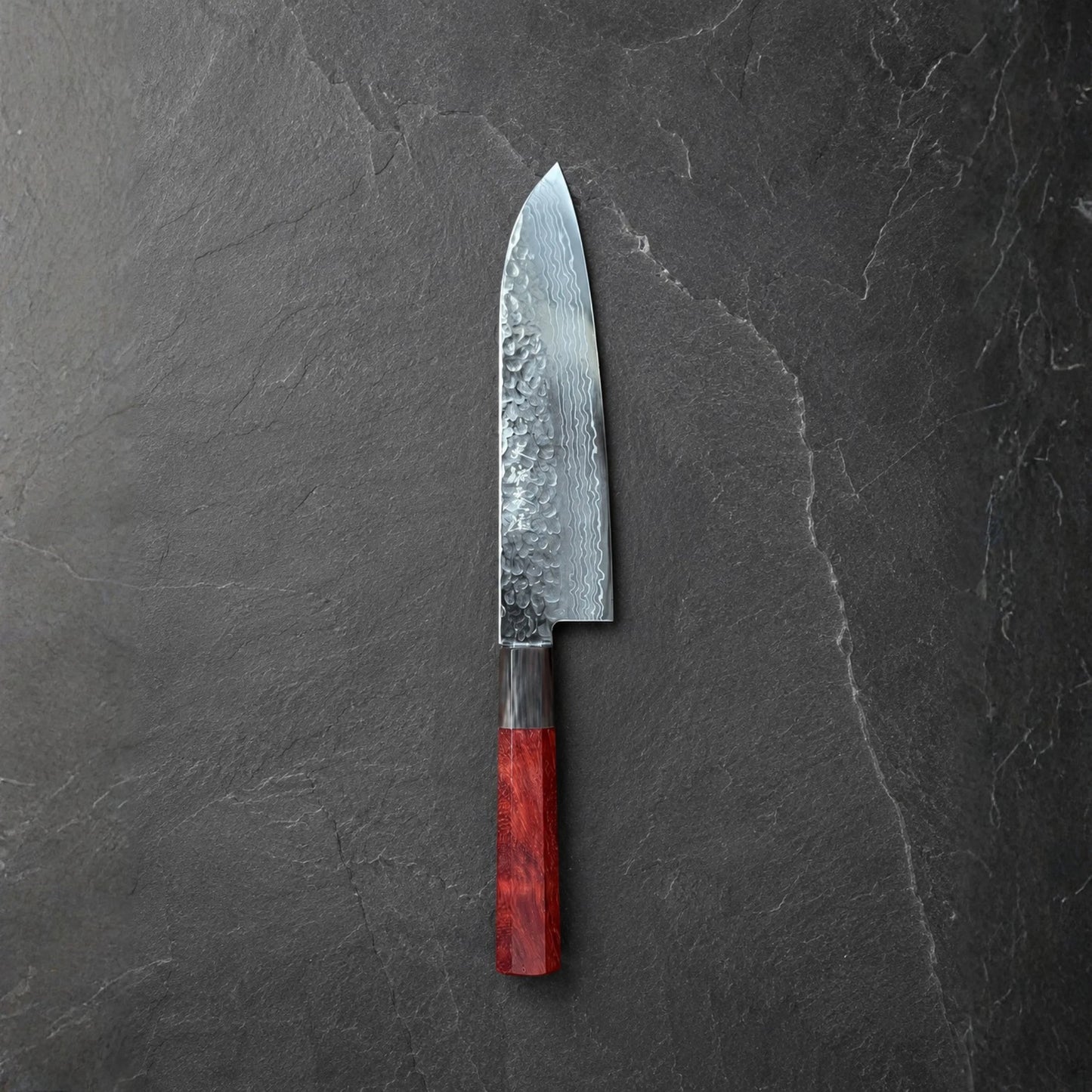 Tosa Tsuboya Santoku 180mm Damascus Tsuchime Nerezová ocel