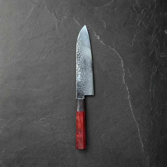 Tosa Tsuboya Santoku 180mm Damascus Tsuchime Nerezová ocel