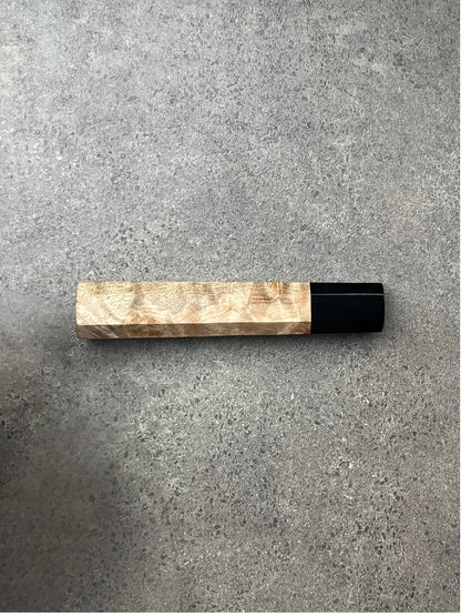 Rukojet z kudrnatého javoru (maple burl) osmihranná