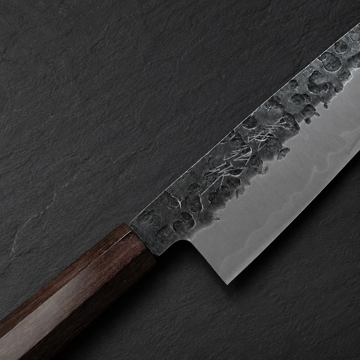 Yoshihiro Santoku 185mm AUS-8A Tsuchime Kurouchi