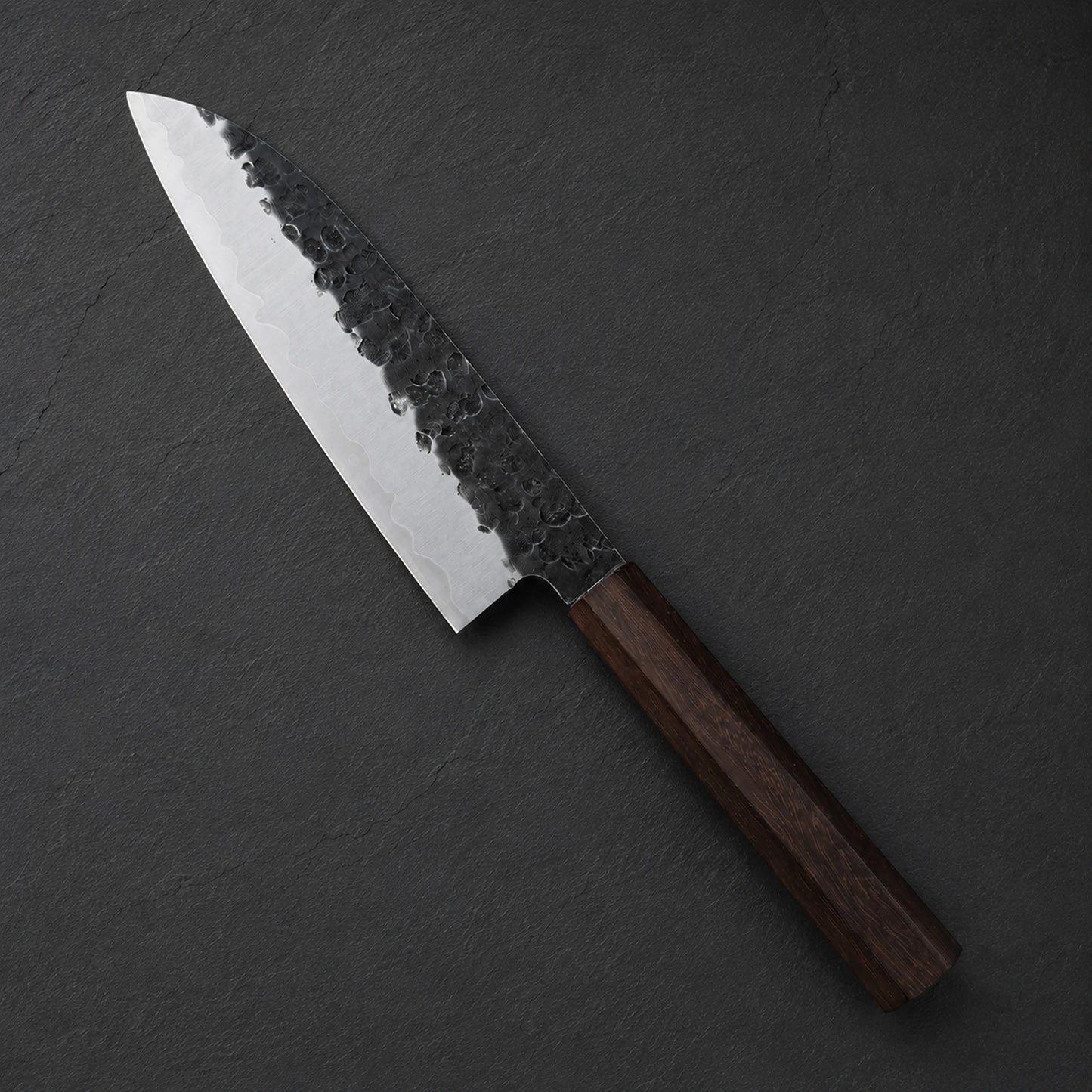 Yoshihiro Santoku 185mm AUS-8A Tsuchime Kurouchi