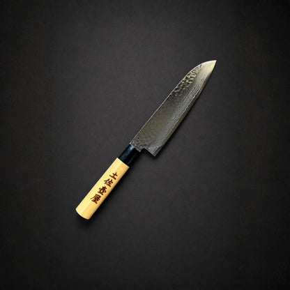 Tosa Tsuboya Santoku 180mm Damascus Tsuchime