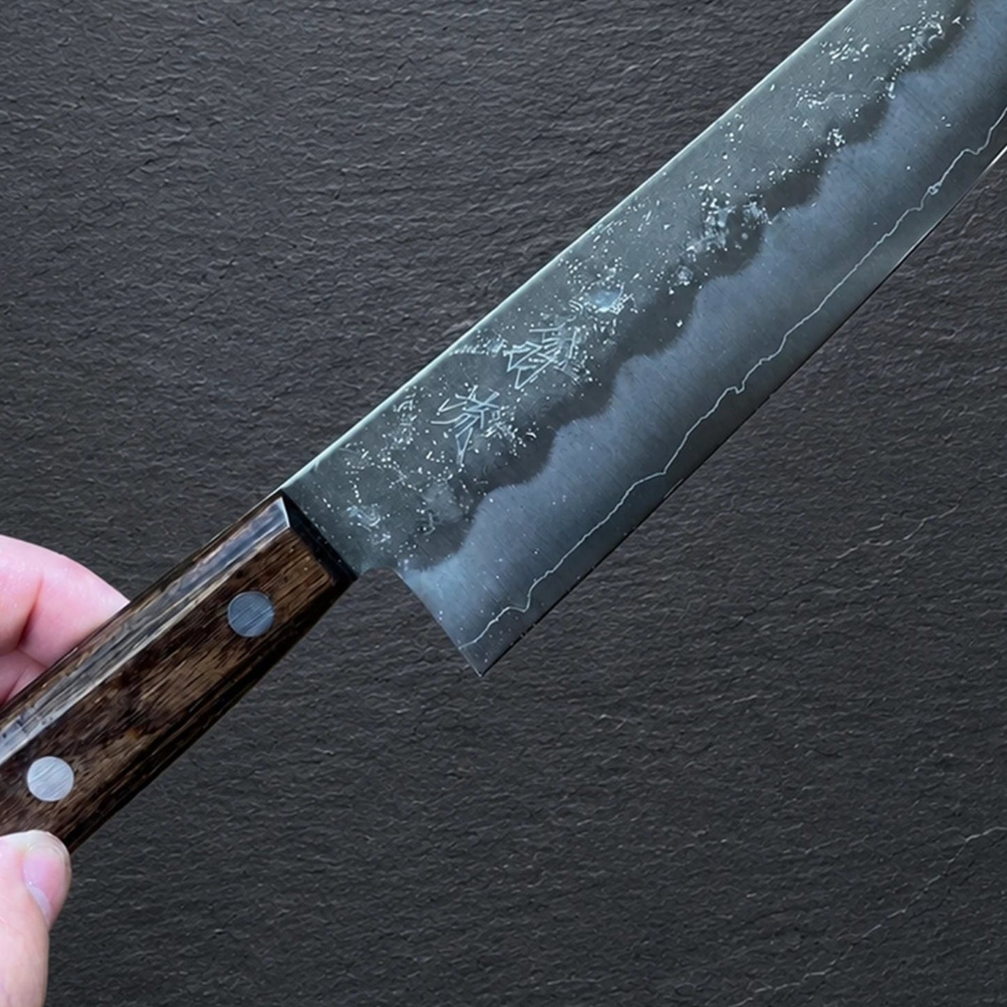 Hokiyama Santoku Gin-san 180mm Nashiji