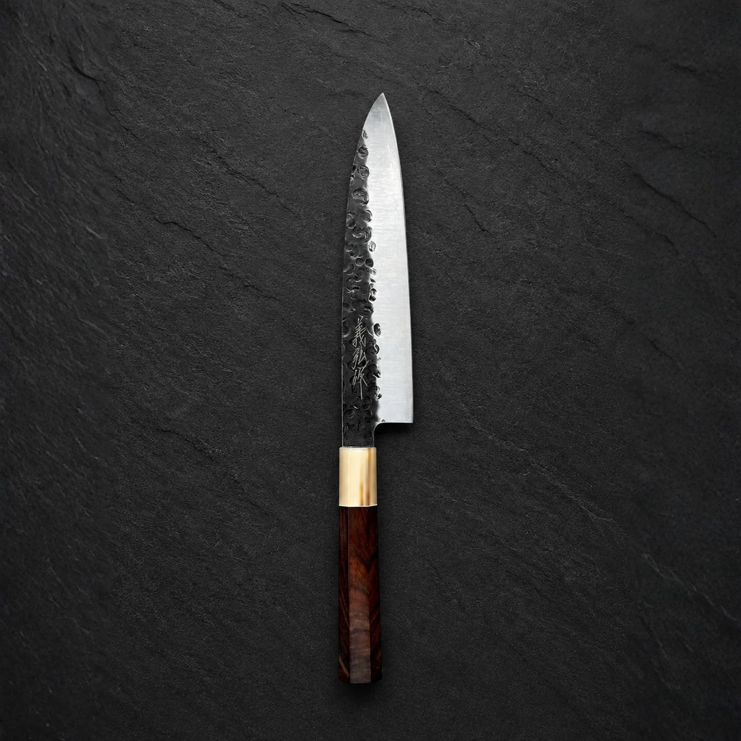 Yoshihiro Gyuto 215mm AUS-8A Tsuchime Kurouchi