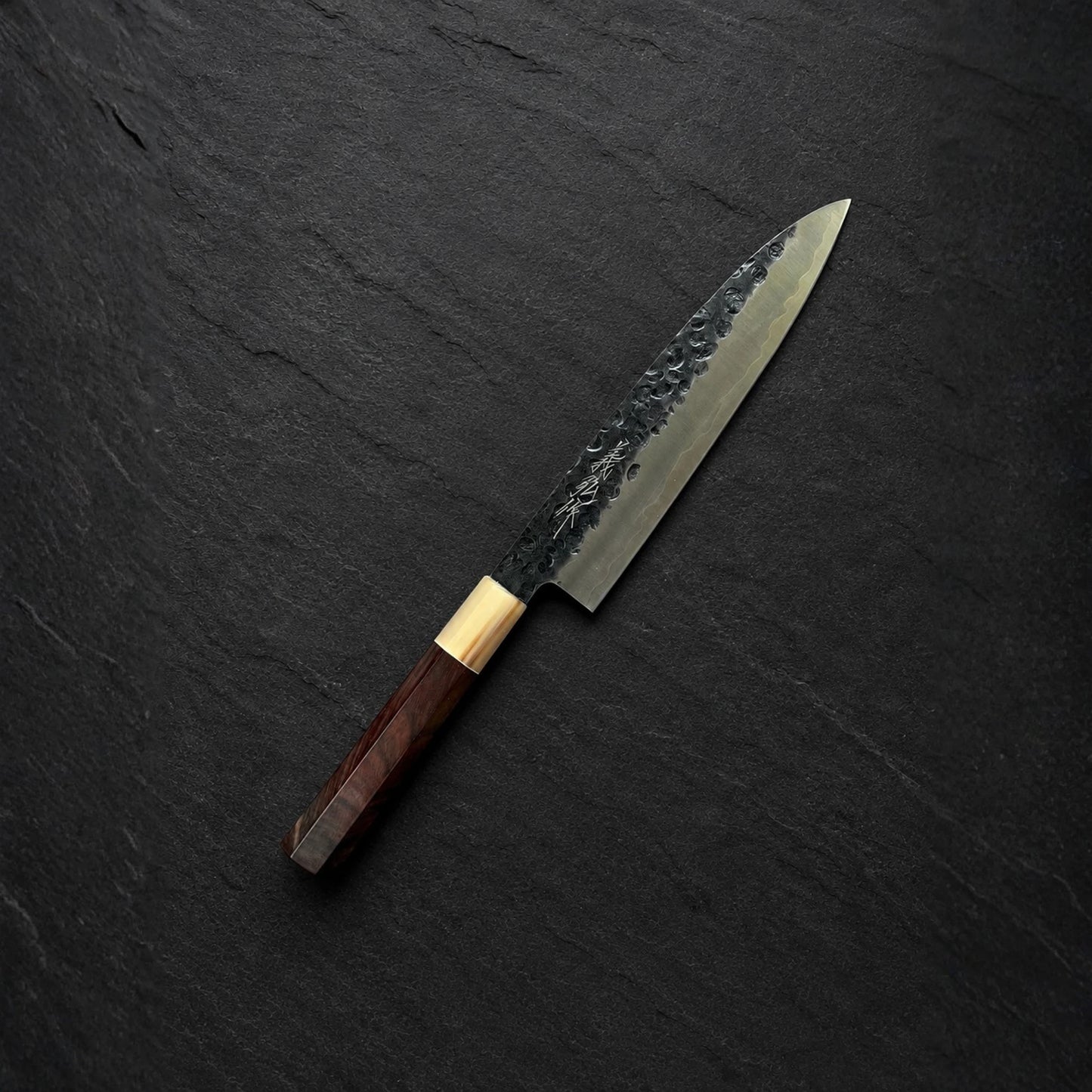 Yoshihiro Gyuto 215mm AUS-8A Tsuchime Kurouchi